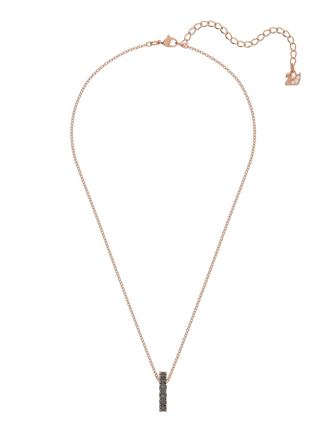 

SWAROVSKI Gold-Toned & Black Gold-Plated Pendant with Chain