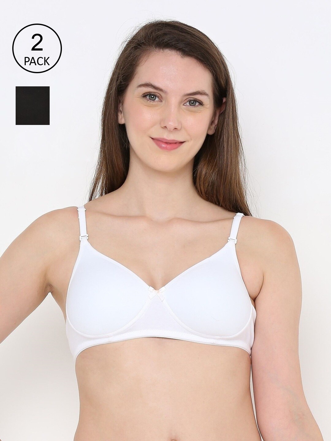 

Berrys Intimatess Pack Of 2 White & Black Bra Padded