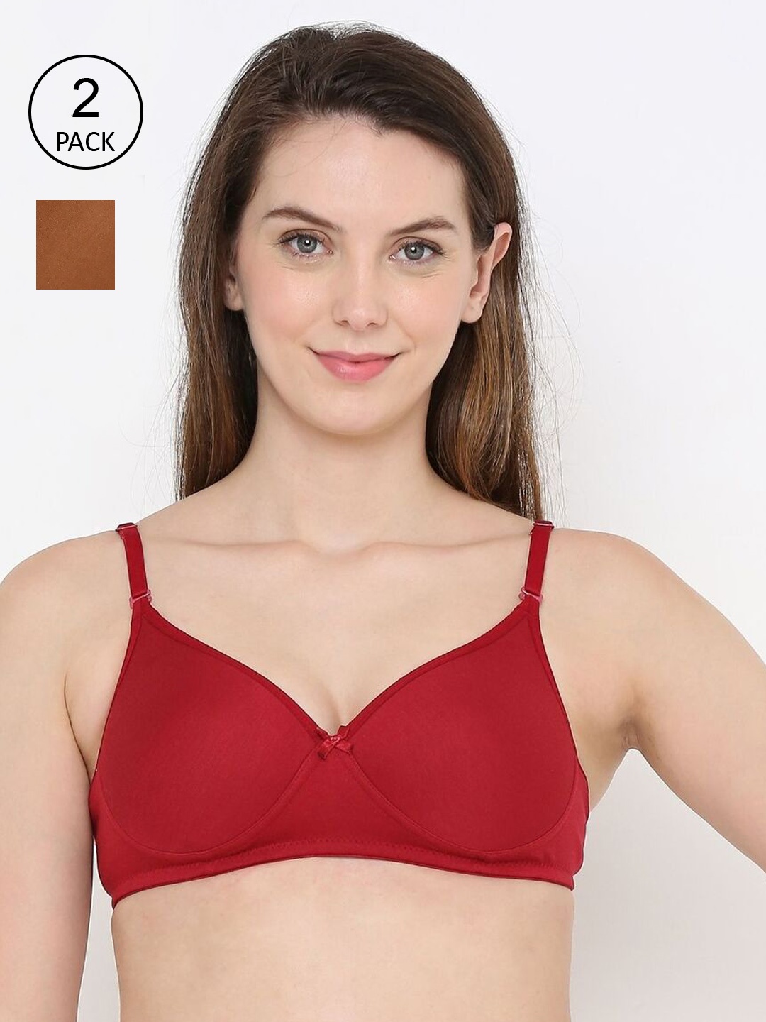 

Berrys Intimatess Pack Of 2 Maroon & Coffee Brown Everyday Bra