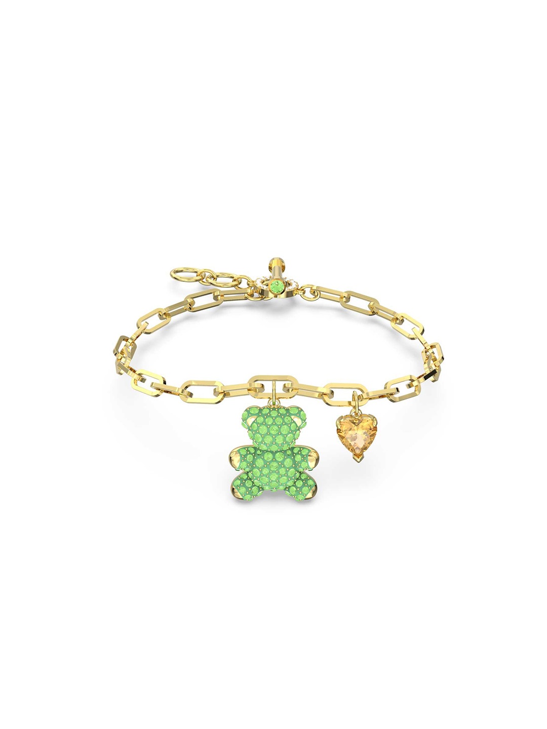 

SWAROVSKI Women Gold-Toned & Green Crystals Gold-Plated Bangle-Style Bracelet