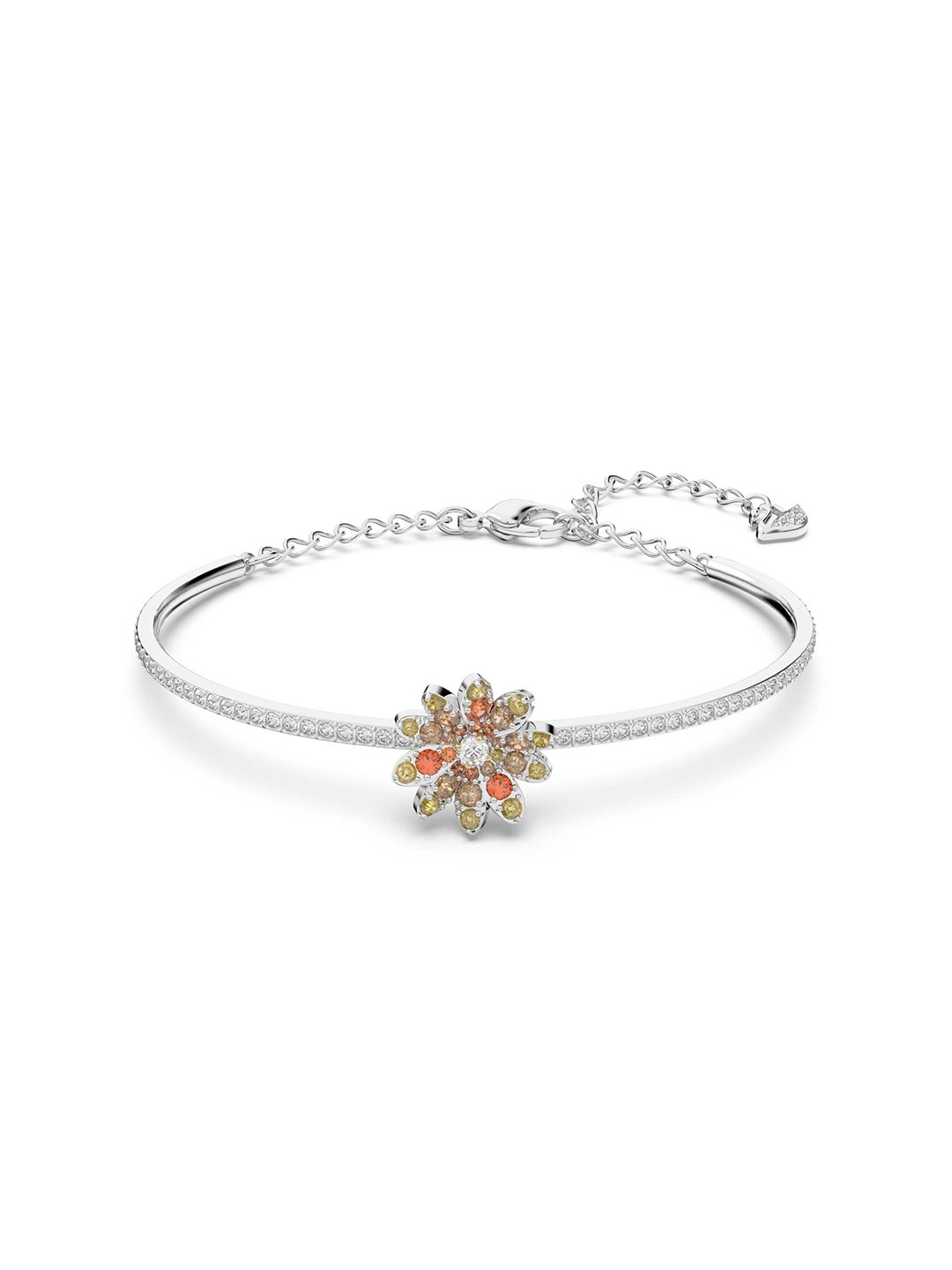 

SWAROVSKI Women Silver-Toned Crystals Silver-Plated Bangle-Style Bracelet
