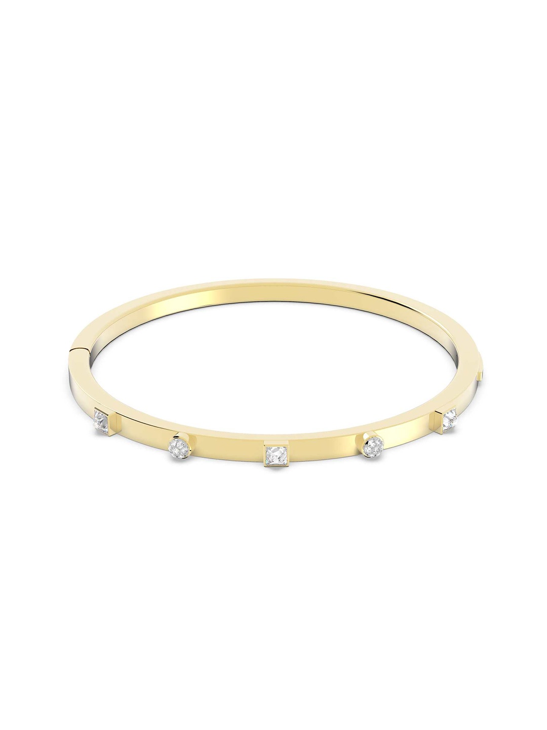 

SWAROVSKI Women Gold-Toned & Silver-Toned Crystals Gold-Plated Bangle-Style Bracelet