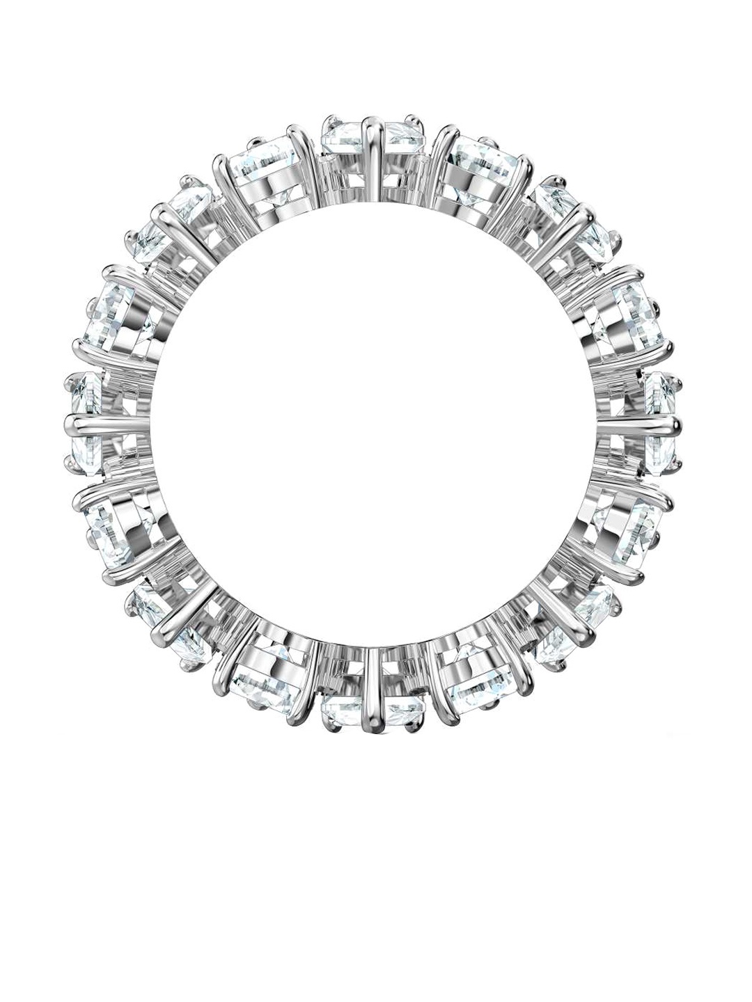 

SWAROVSKI Rhodium-Plated Silver-Toned & White Crystal-Studded Finger Ring