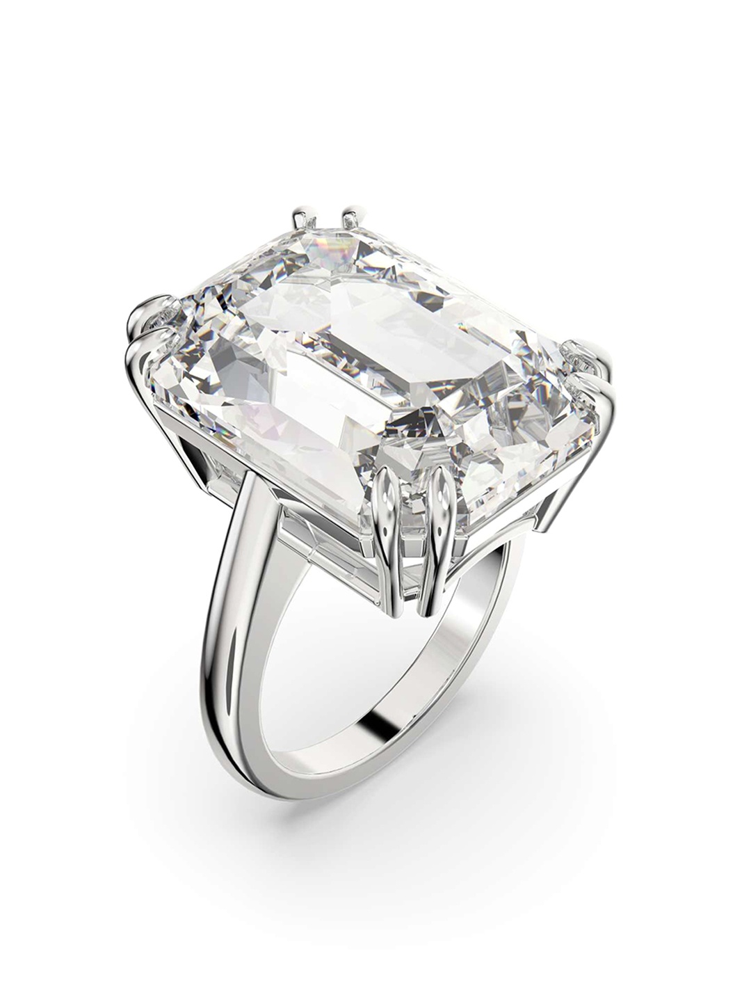 

SWAROVSKI Silver-Plated & White Swarovski-Studded Finger Ring