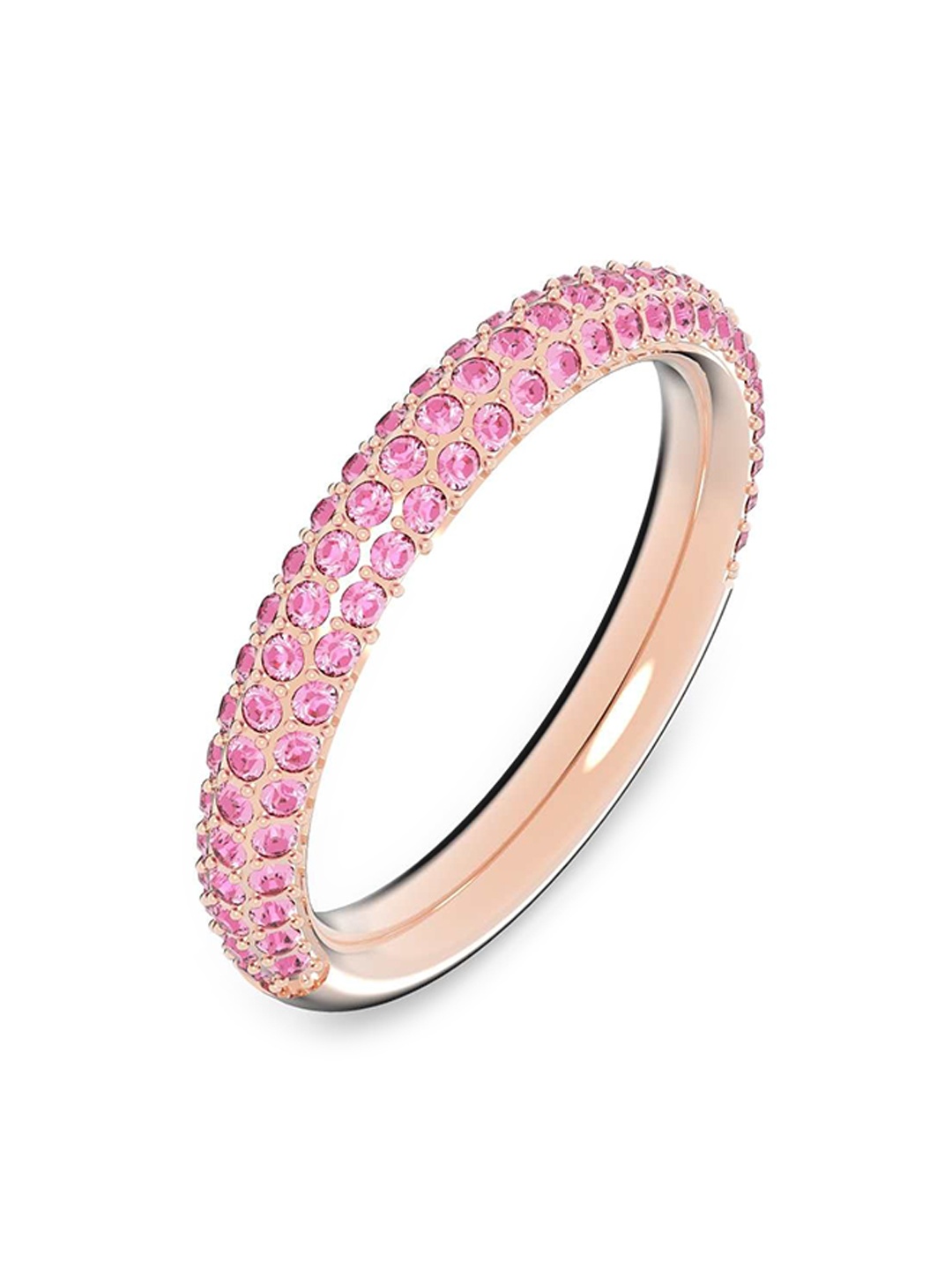 

SWAROVSKI Rose Gold-Plated Pink Crystal Studded Finger Ring