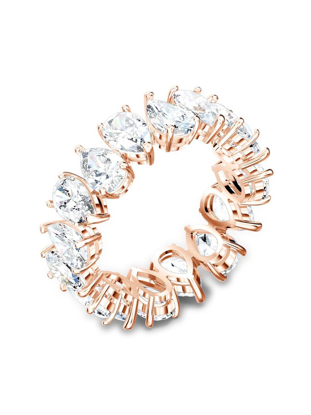 

SWAROVSKI Rose Gold-Plated White Crystal-Studded Finger Ring