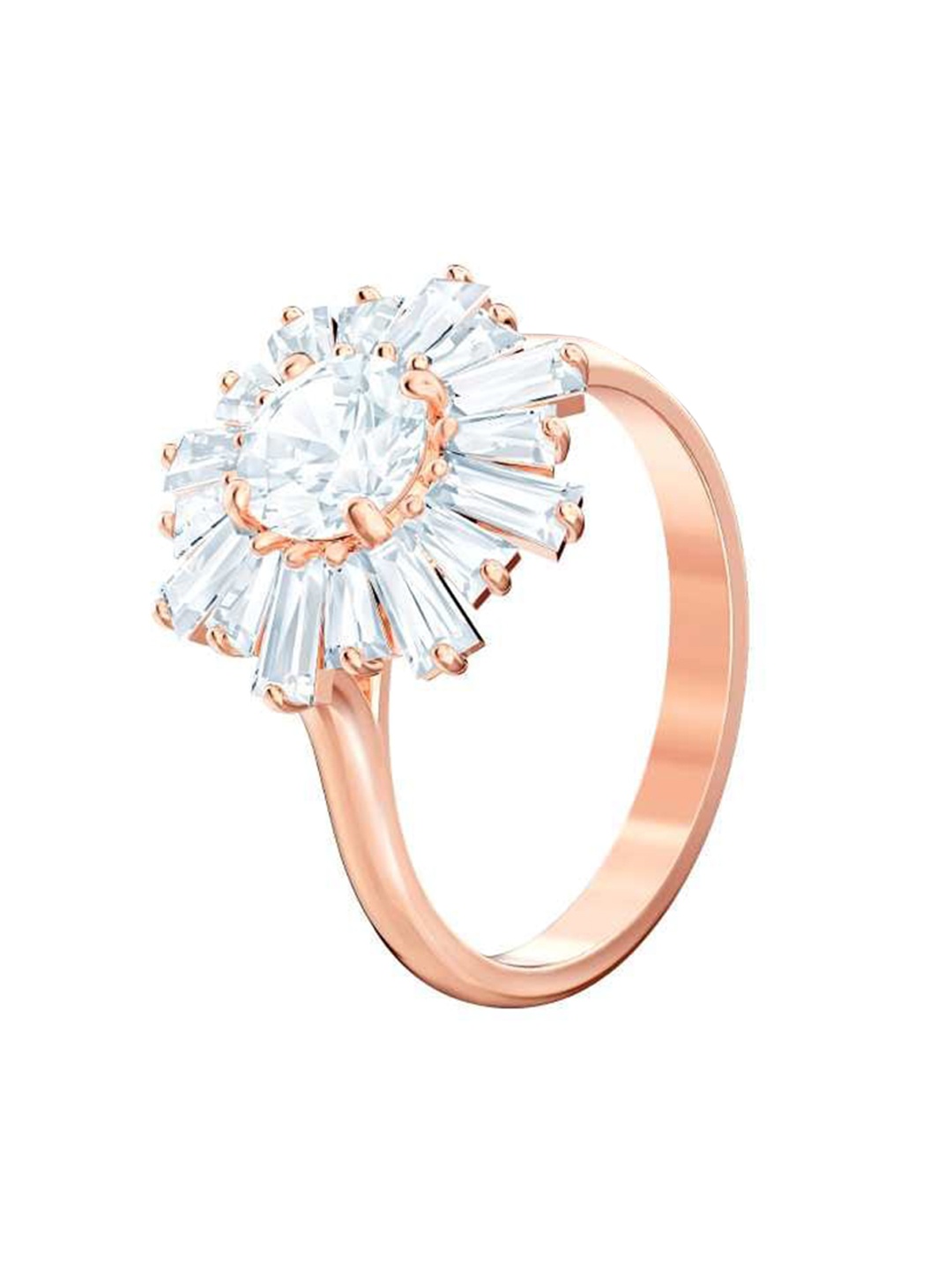 

SWAROVSKI Rose Gold-Plated White Crystal-Studded Finger Ring