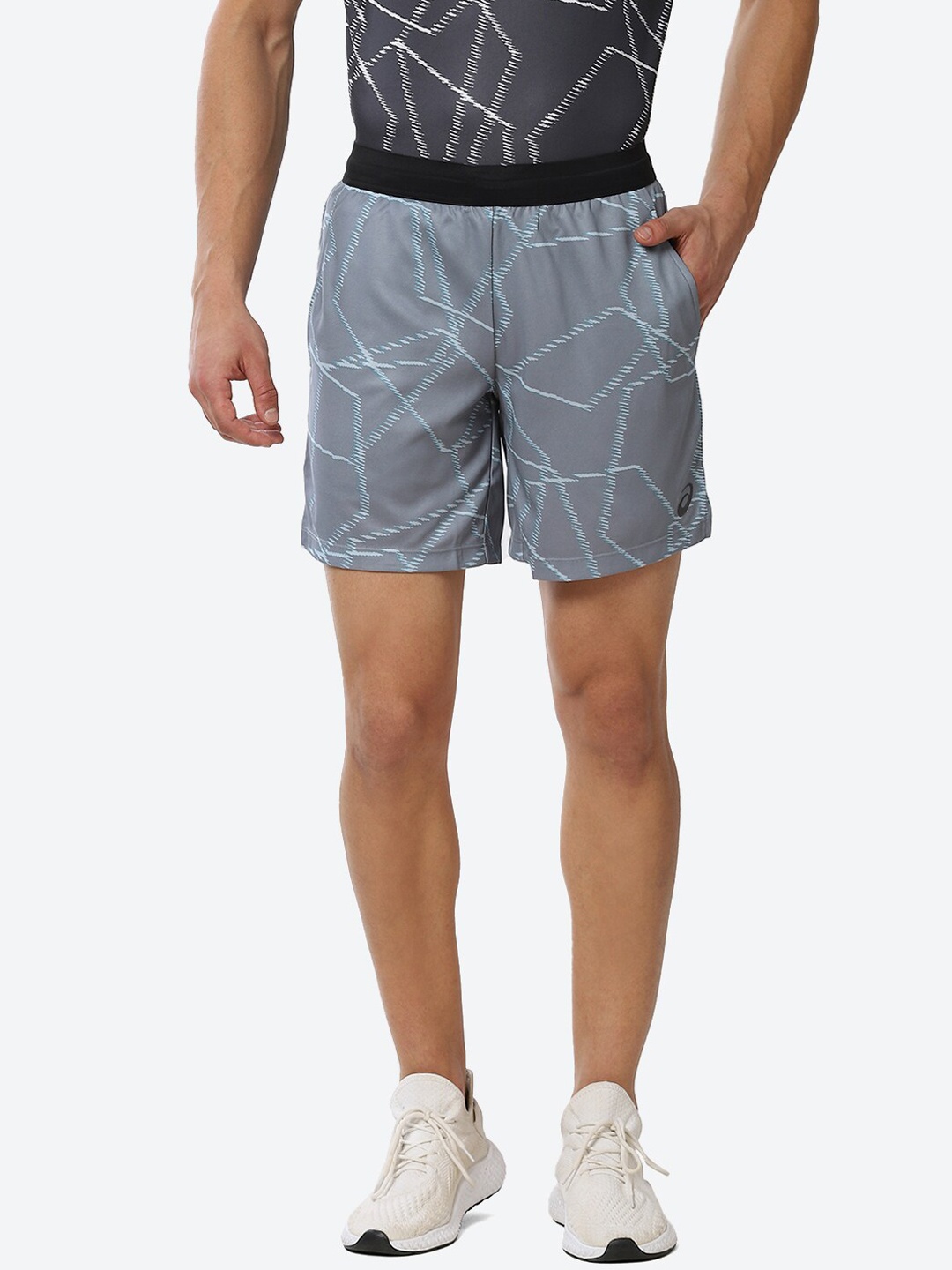 

ASICS Mens Grey M Seasonal All Over Print Shorts M SEASONAL ALL OVER PRINTS