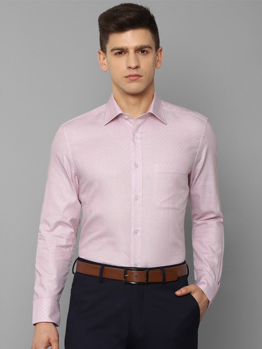 

Louis Philippe Men Pink Regular Fit Cotton Formal Shirt