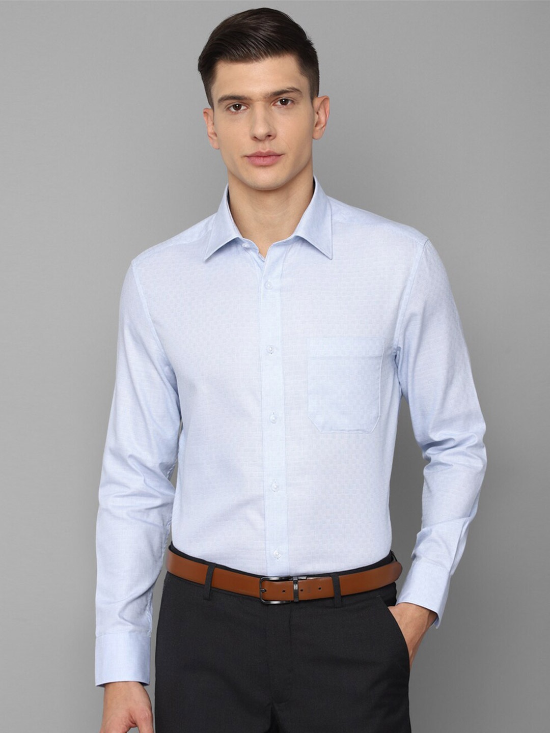 

Louis Philippe Men Blue Formal Shirt