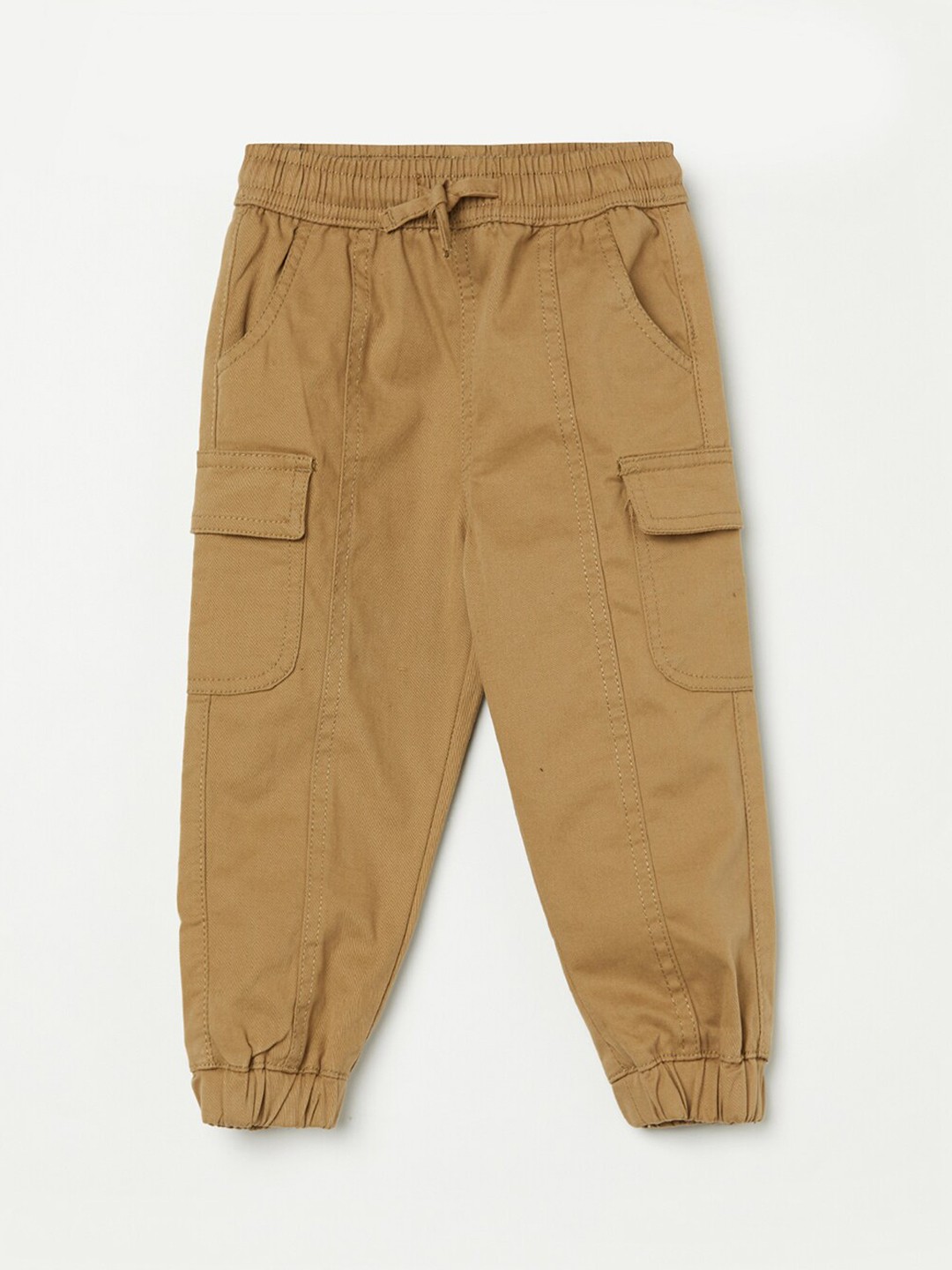 

Juniors by Lifestyle Boys Beige Cotton Joggers Trousers