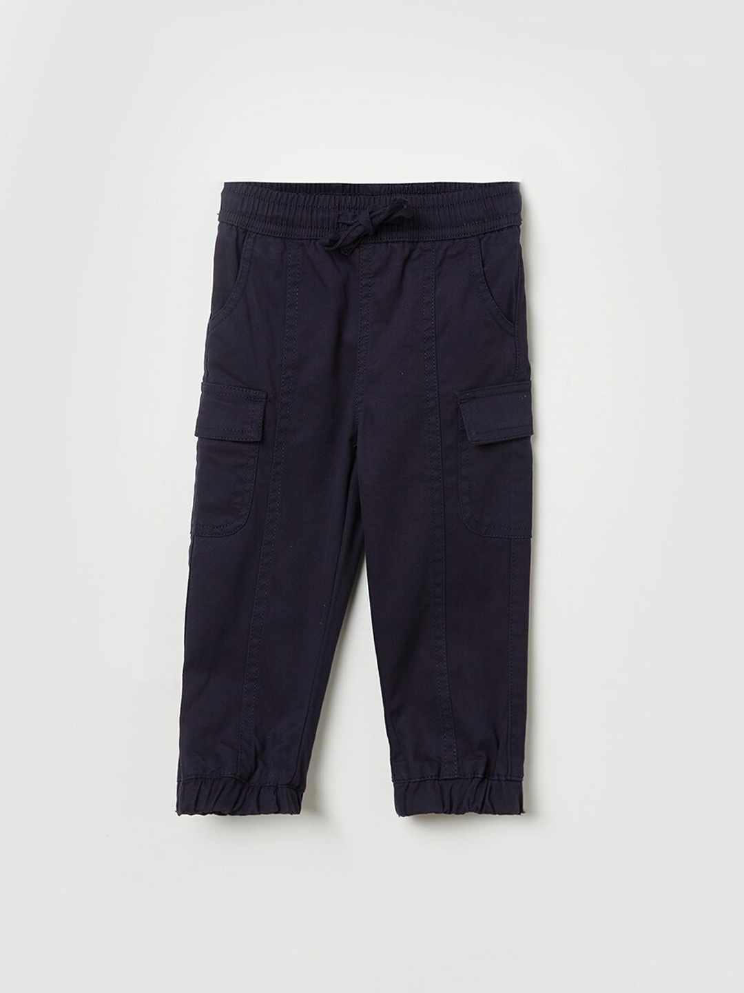 

Juniors by Lifestyle Boys Navy Blue Cotton Cargos Trousers