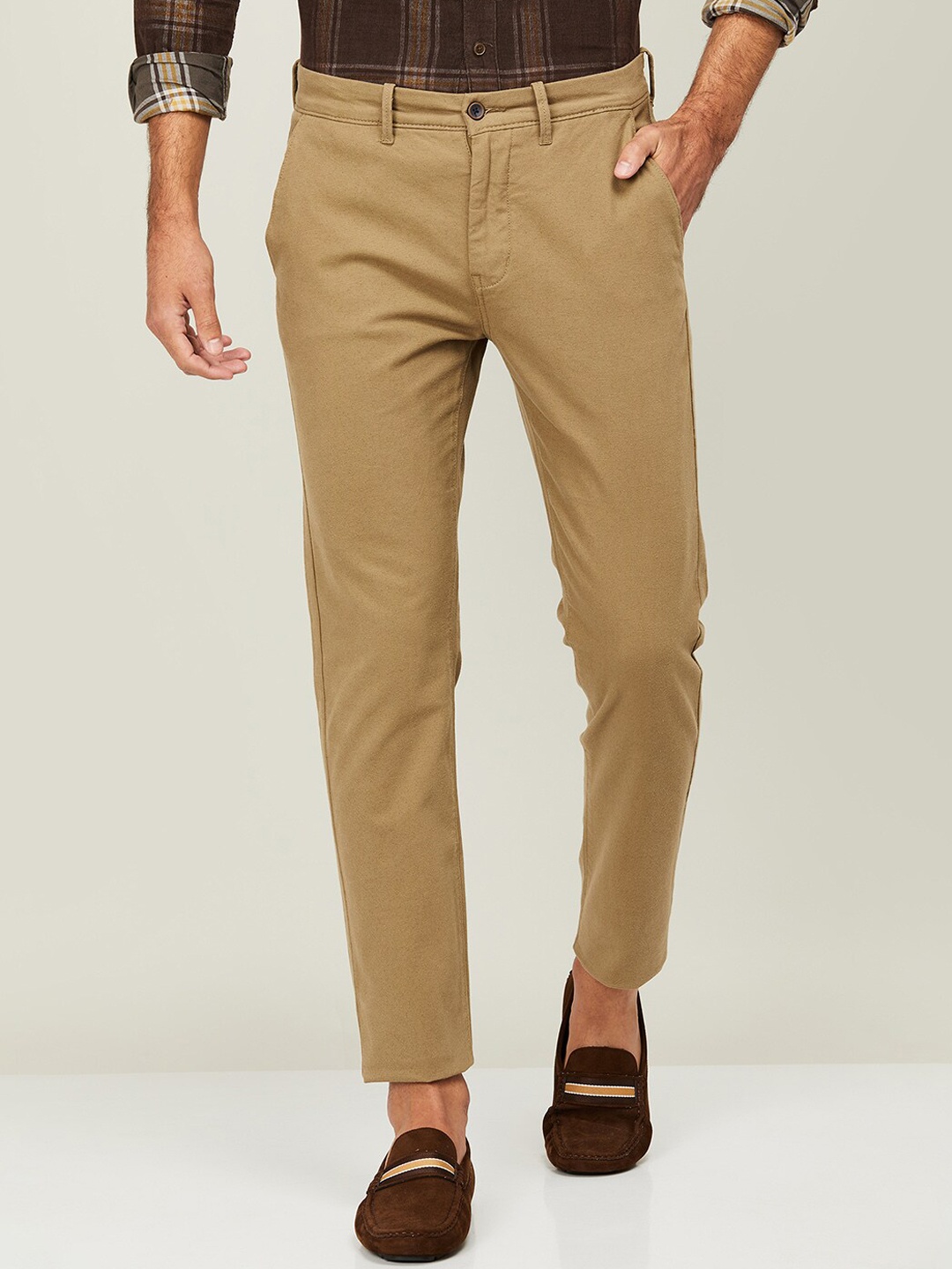 

CODE by Lifestyle Men Khaki Slim Fit Trousers