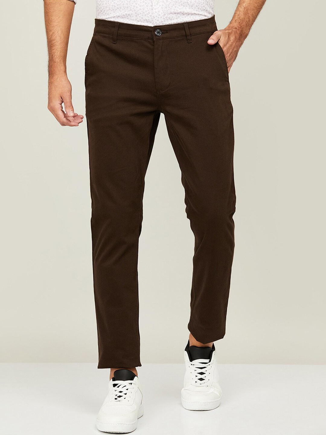 

Fame Forever by Lifestyle Men Grey Slim Fit Chinos Trousers
