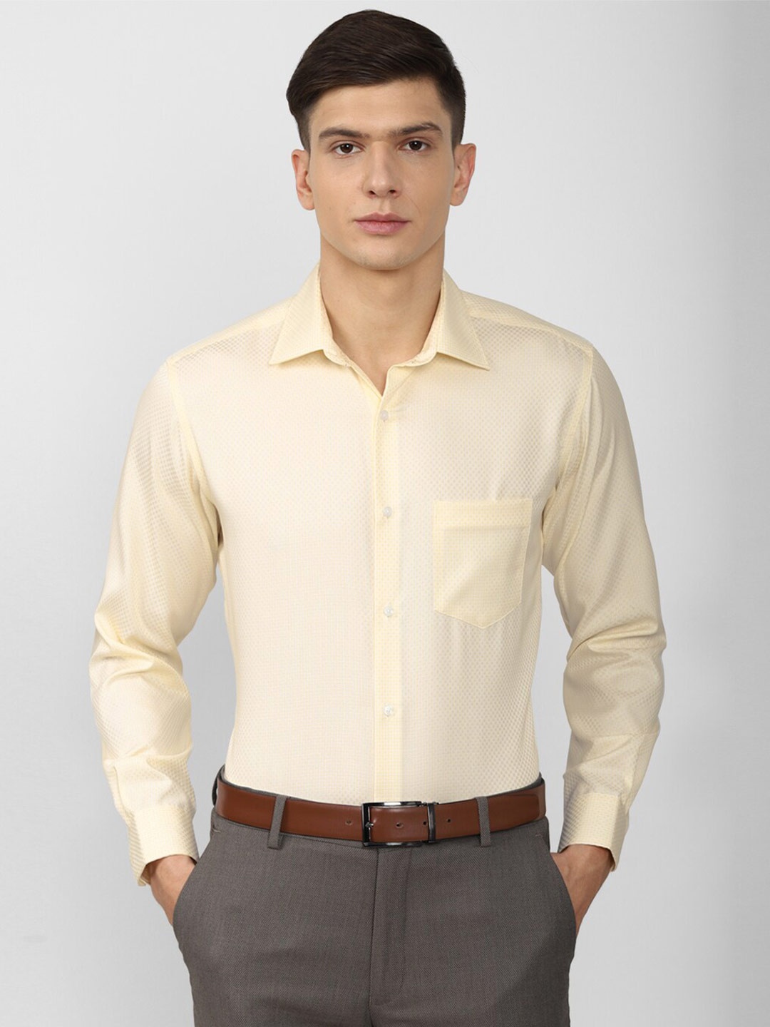 

Van Heusen Men Yellow Formal Shirt