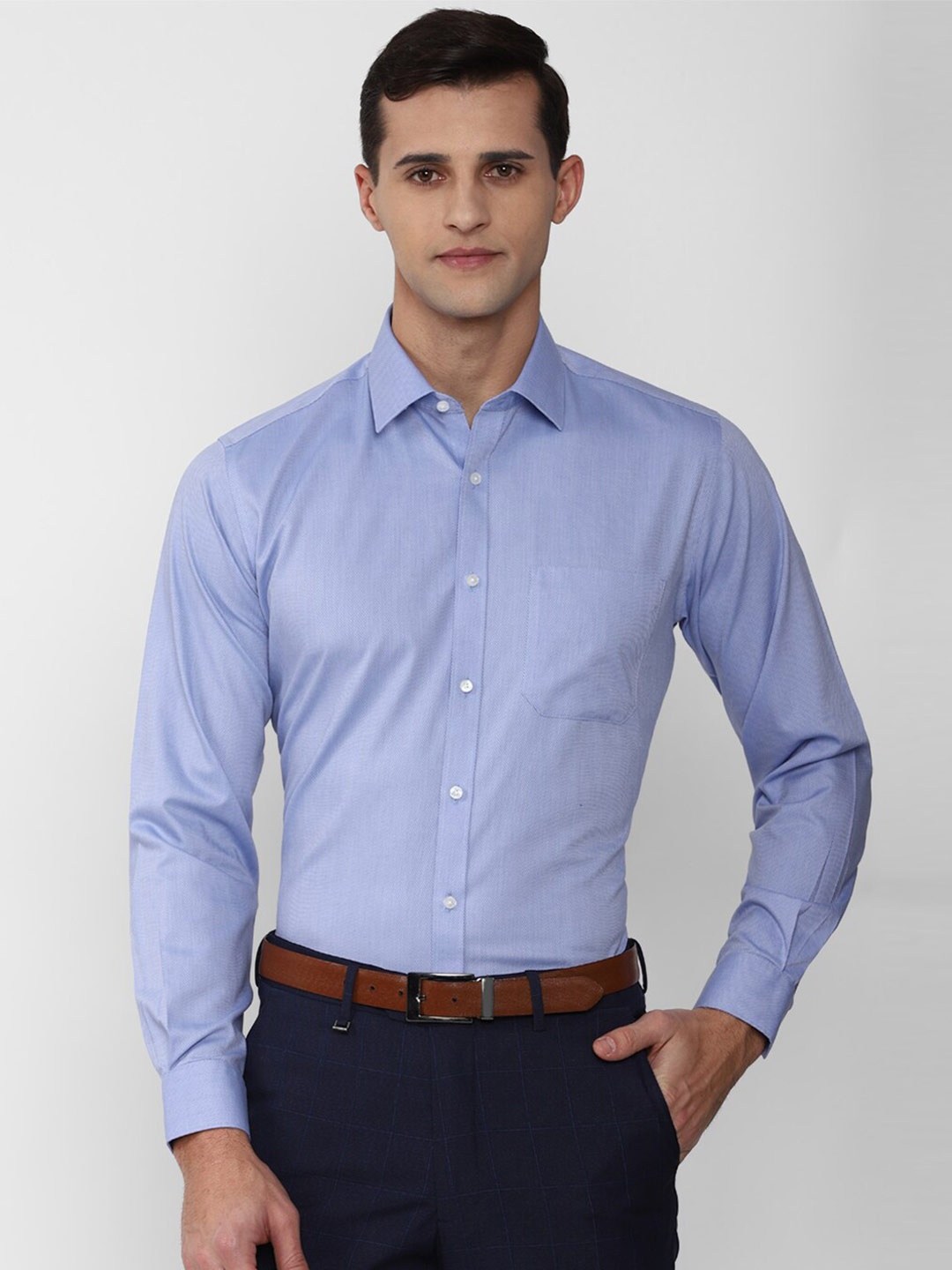 

Van Heusen Men Blue Formal Shirt