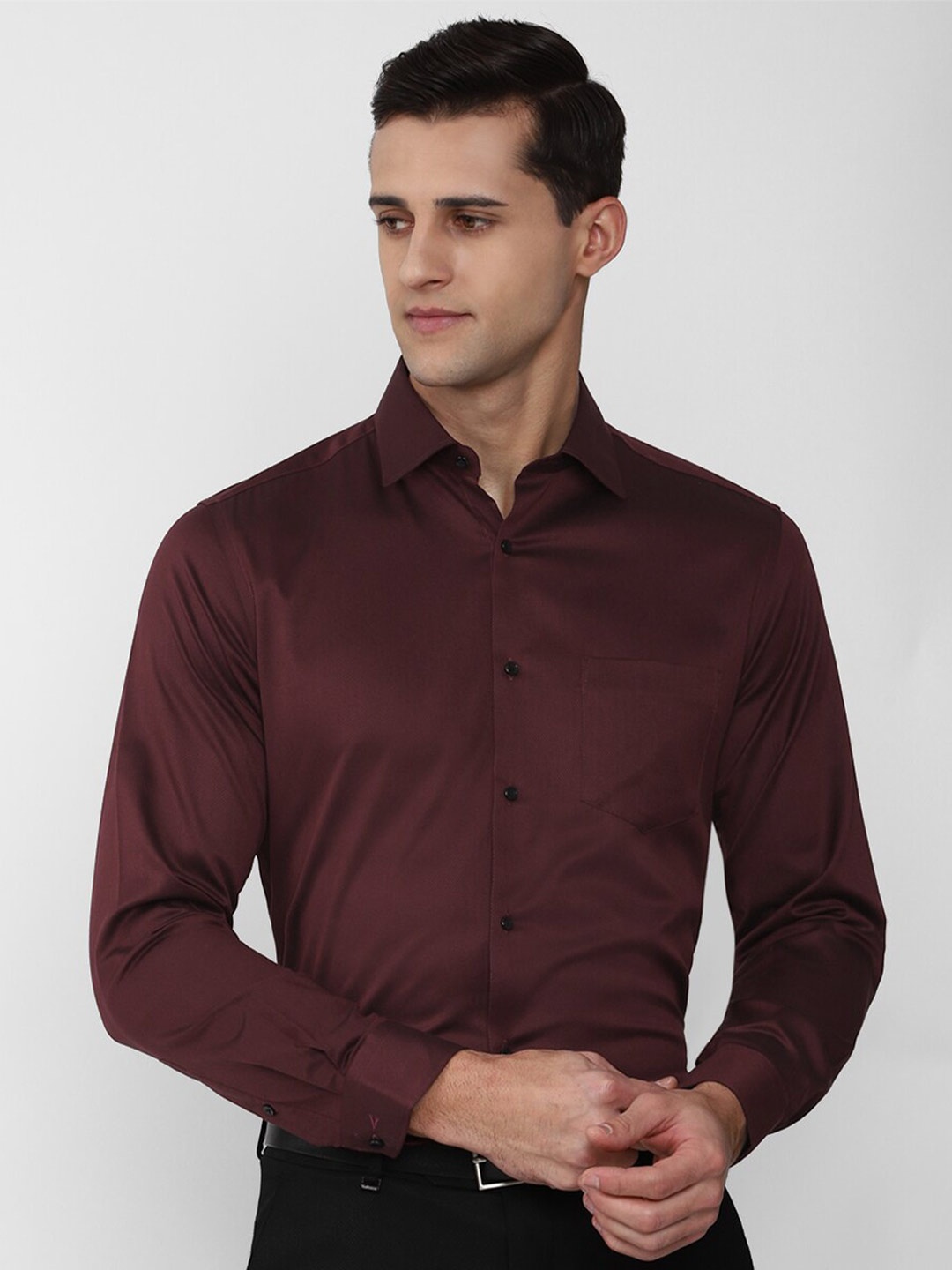 

Van Heusen Men Maroon Formal Shirt