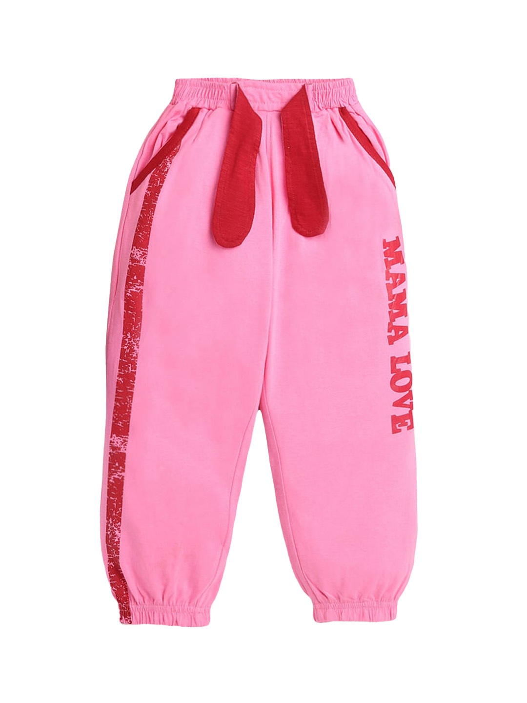 

Hopscotch Girls Pink Solid Joggers