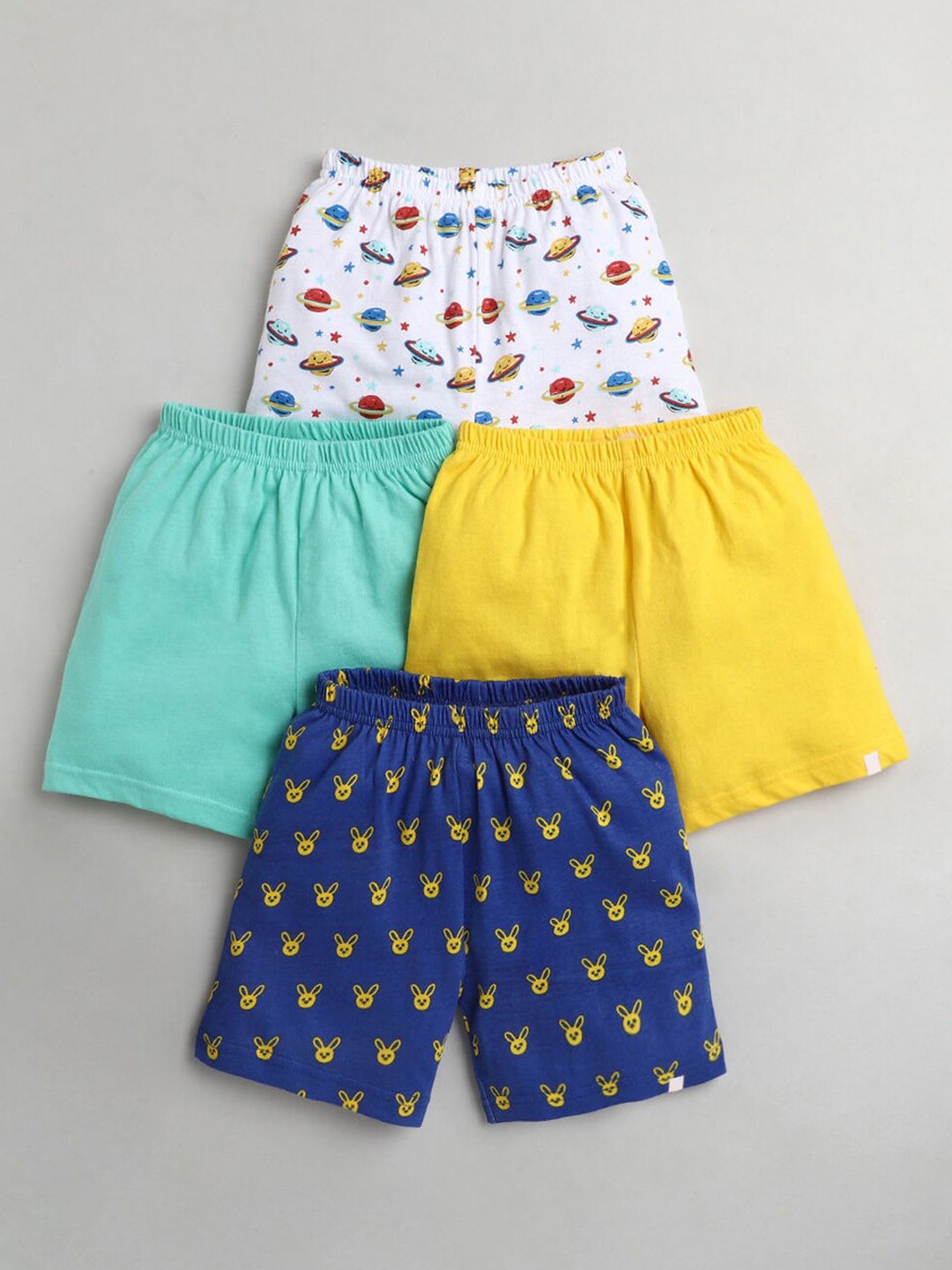 

Hopscotch Pack of 4 Boys Multicoloured Printed Shorts, Multi