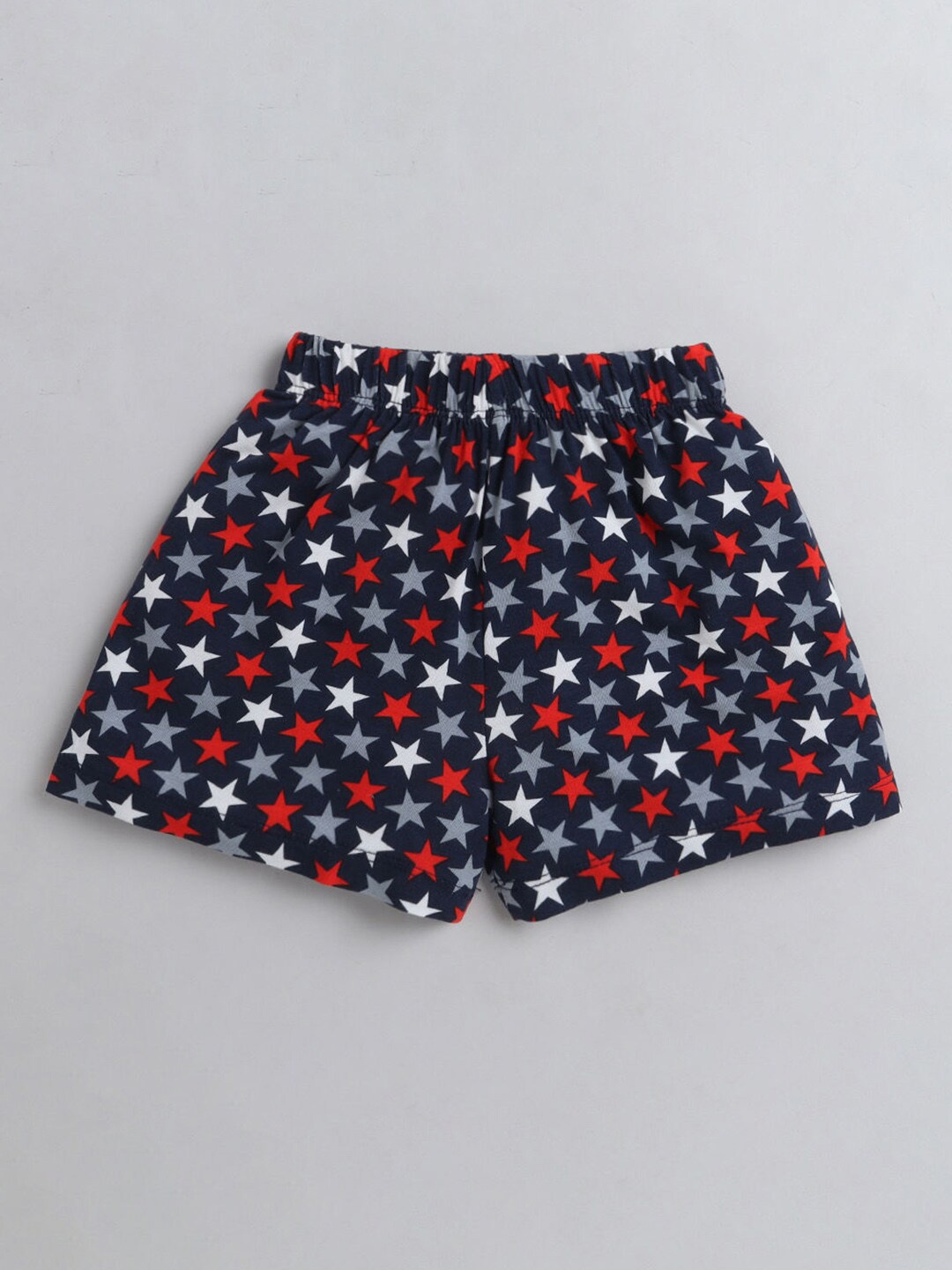 

Hopscotch Girls Blue Printed Shorts
