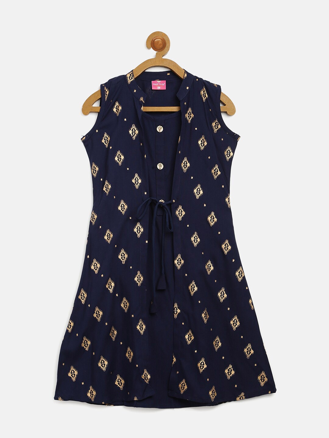 

V2 Value & Variety Blue Ethnic Motifs Printed Kurti