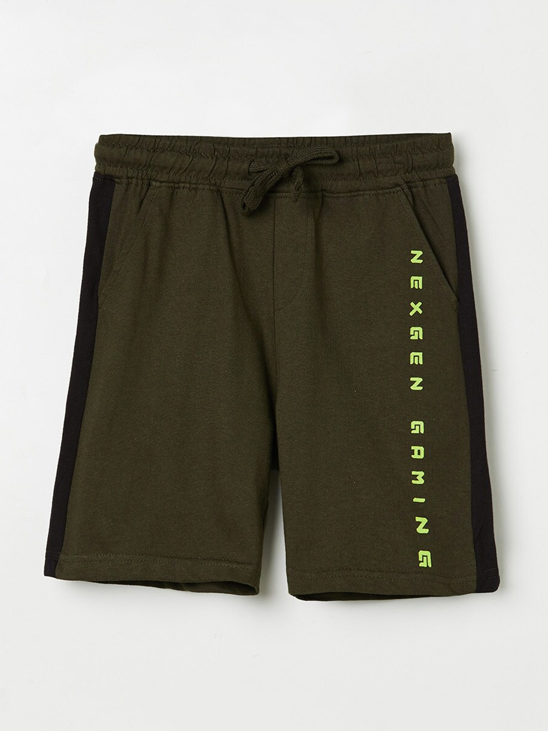 

Fame Forever by Lifestyle Boys Olive Green Solid Cotton Shorts