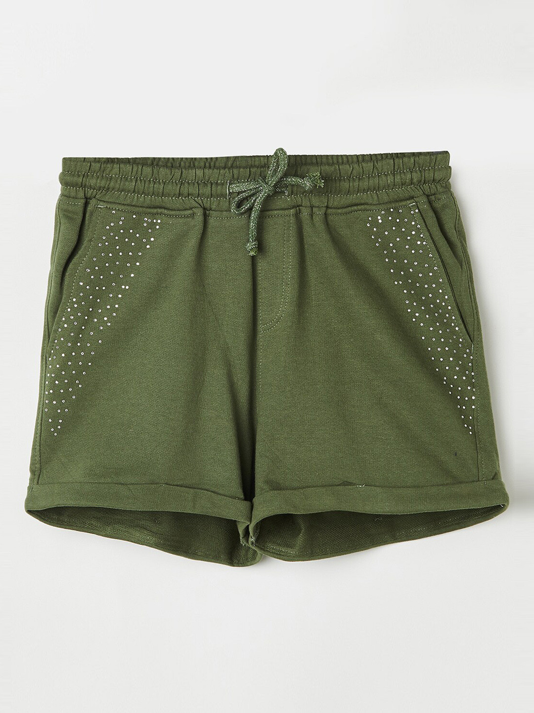 

Fame Forever by Lifestyle Girls Olive Green Shorts