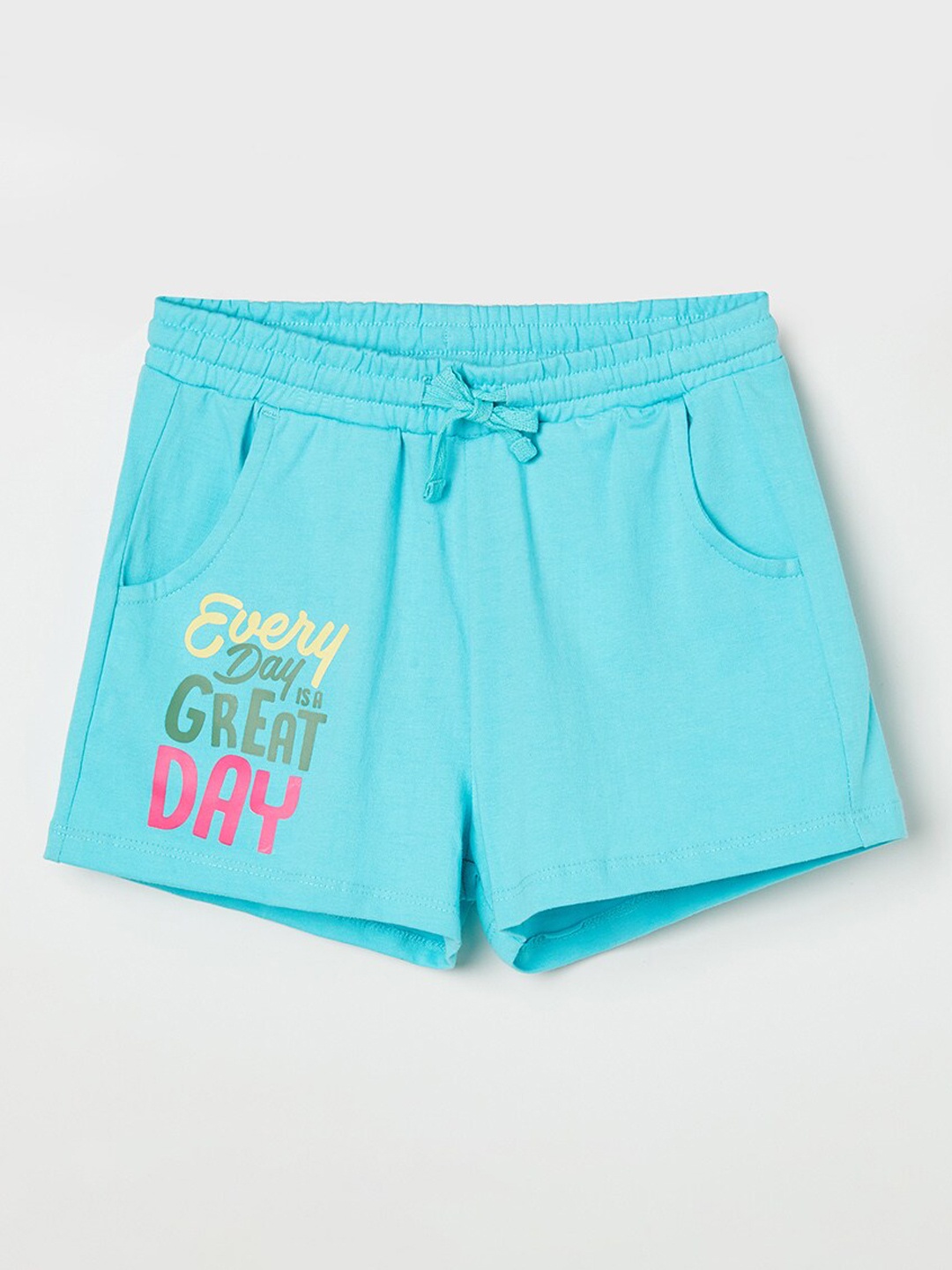 

Fame Forever by Lifestyle Girls Blue Solid Cotton Shorts