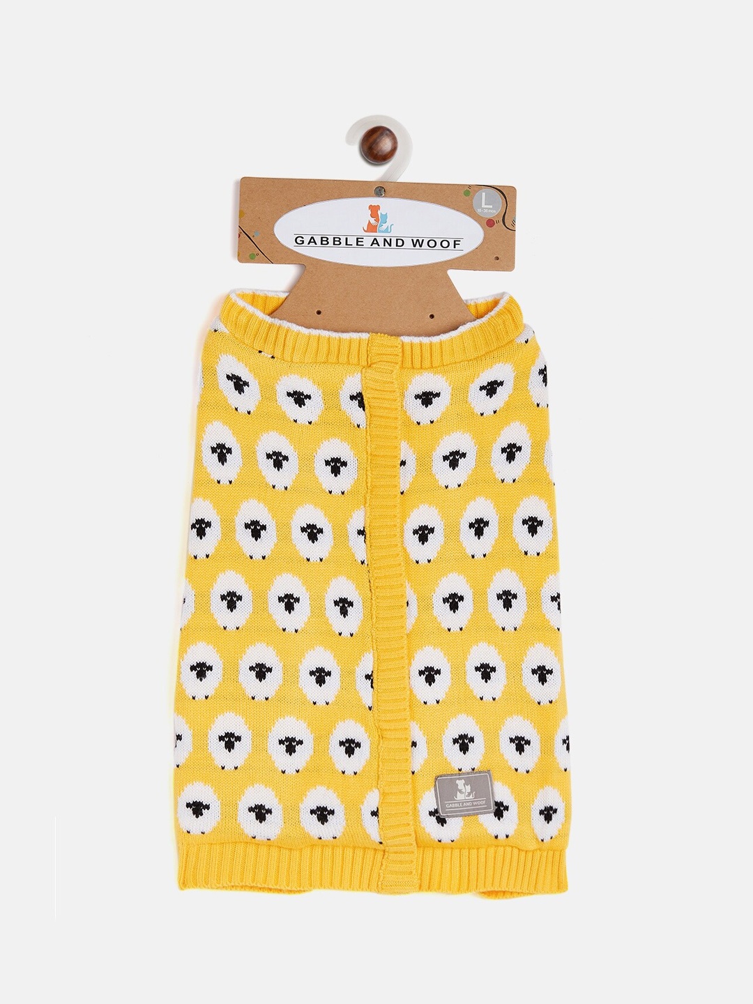 

GABBLE & WOOF Yellow Printed Dogs Sweater