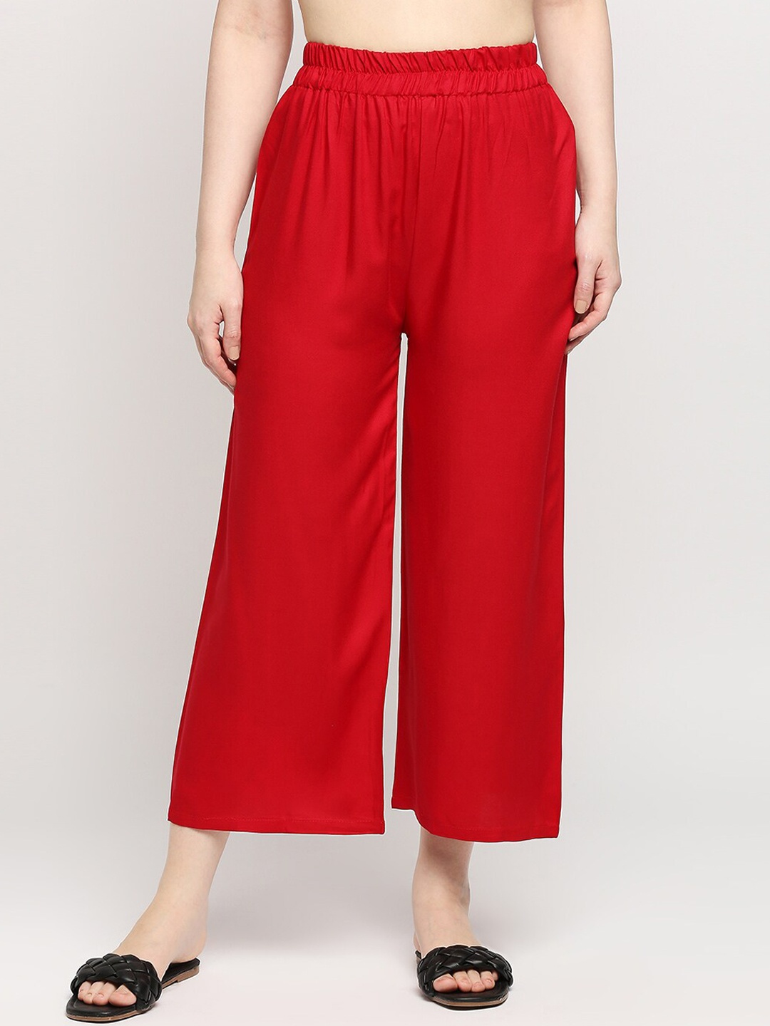 

ZRI Women Red Smart Trousers