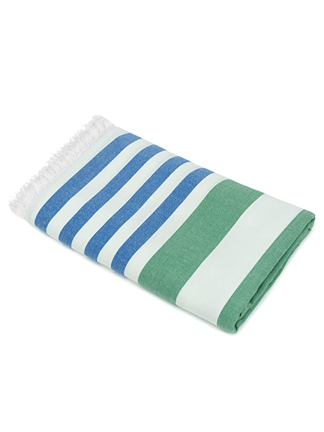 

MUSH Striped Extra Large Bamboo Cabana Turkish Beach Towel - 300 GSM, Blue