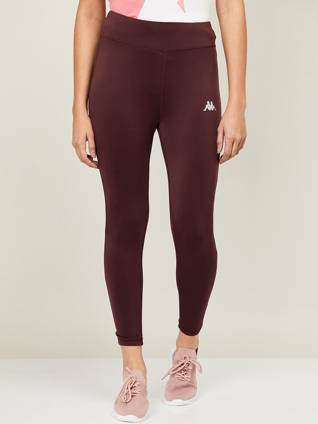 

Kappa Women Maroon Solid Tights