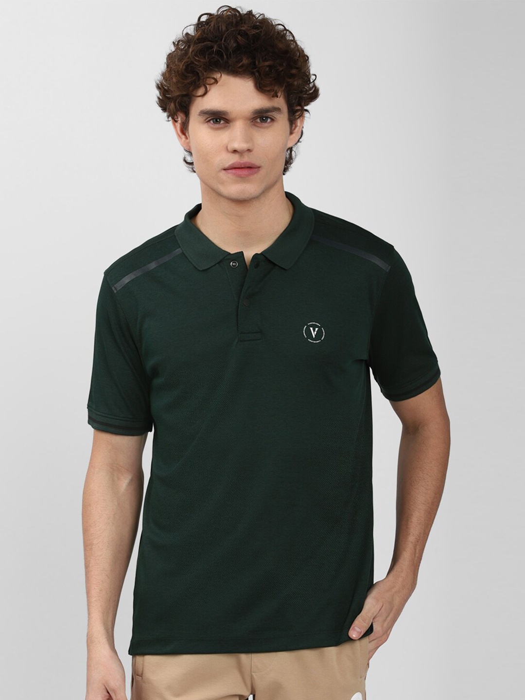 

Van Heusen Flex Men Polo Collar Training T-shirt, Green
