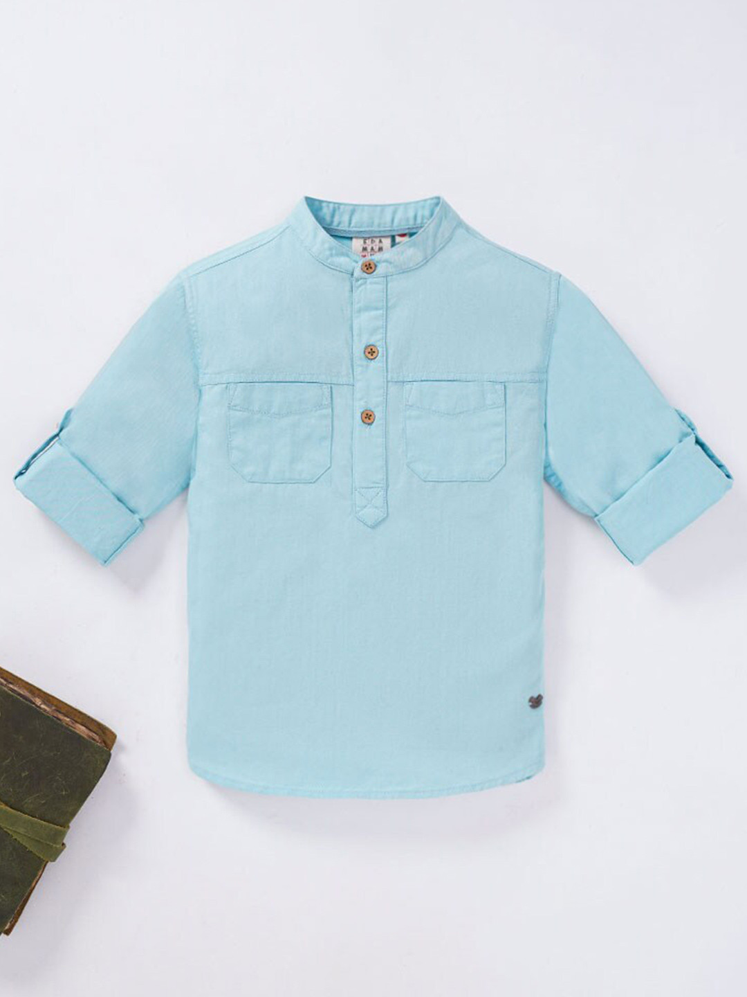 

Ed-a-Mamma Boys Blue Comfort Cotton Casual Shirt