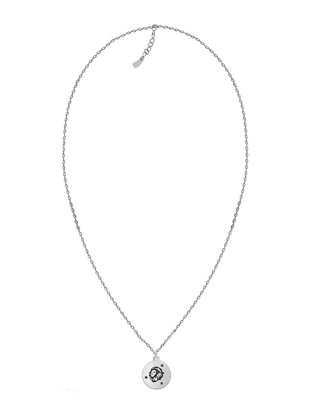 

GIVA 925 Sterling Silver Rhodium Plated Leo Zodiac Pendant with Link Chain