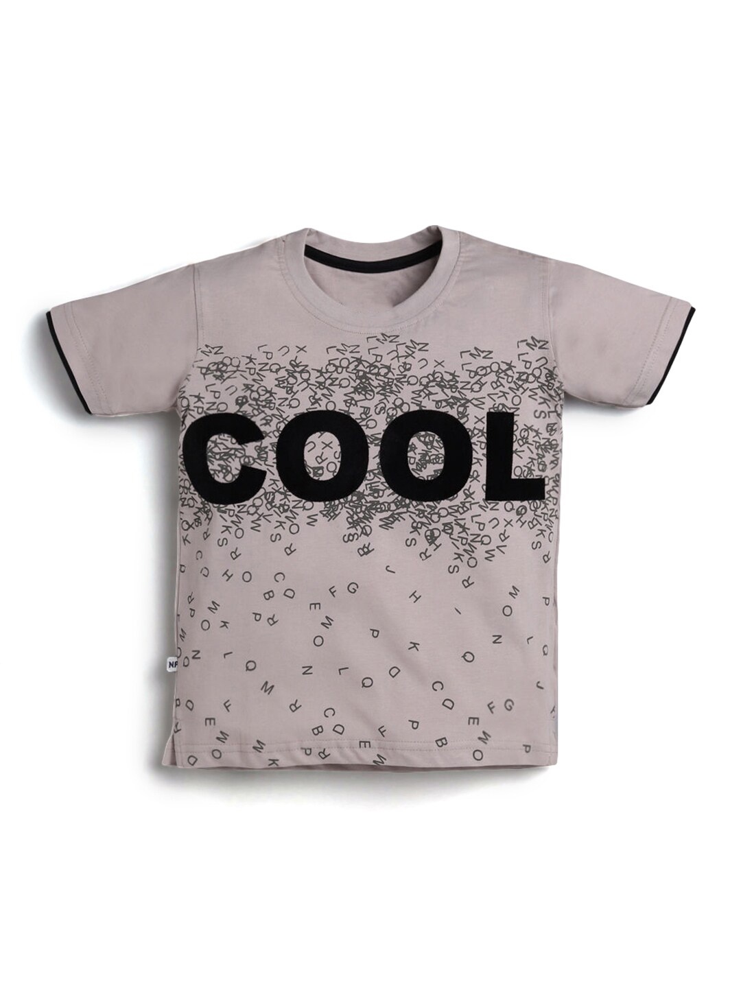 

Hopscotch Boys Grey Typography Printed T-shirt