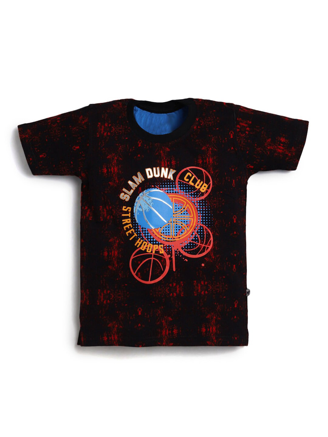 

Hopscotch Boys Red Graphic Printed Cotton T-shirt