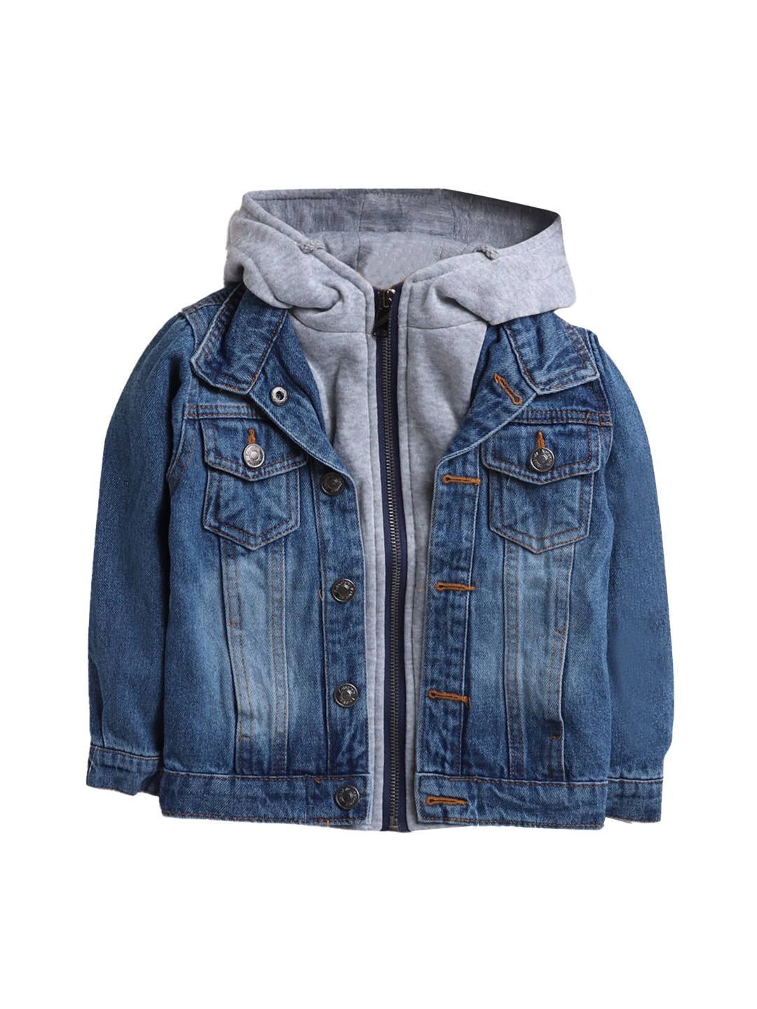 

Hopscotch Boys Blue Washed Denim Jacket