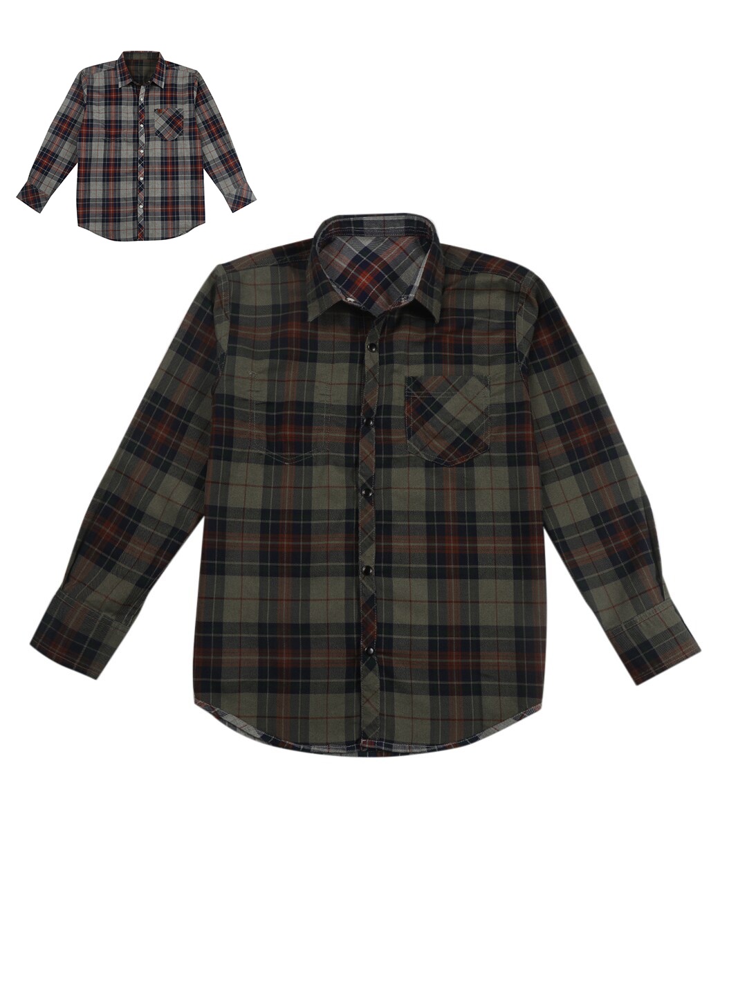 

Gini and Jony Boys Multicoloured Tartan Checked Casual Shirt, Multi