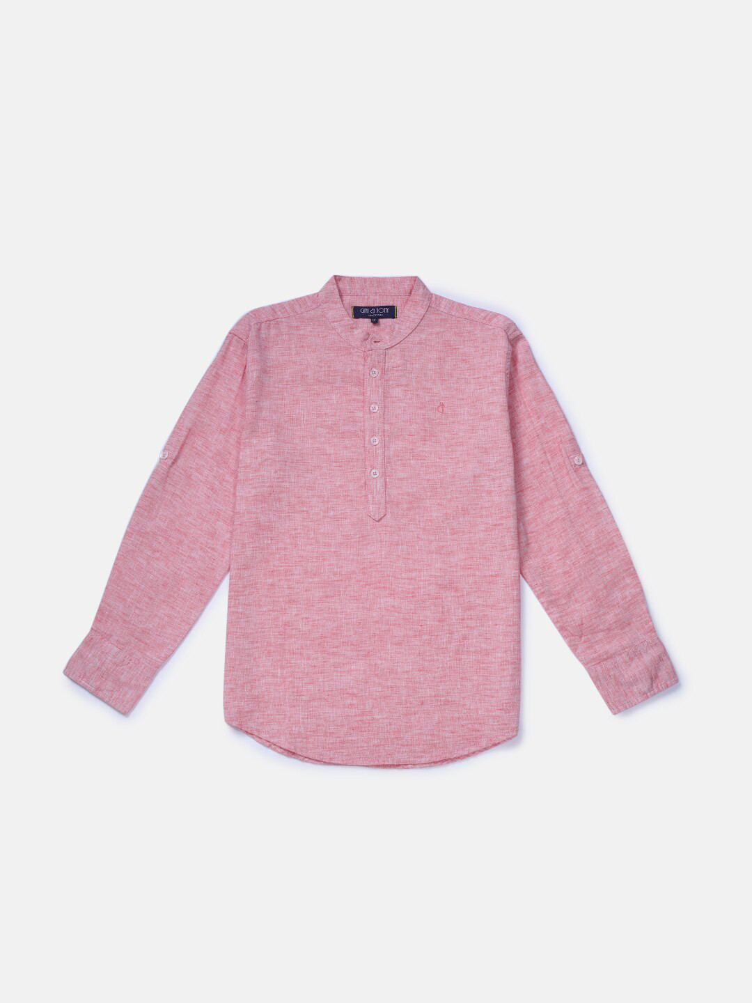 

Gini and Jony Boys Pink Linen Casual Shirt