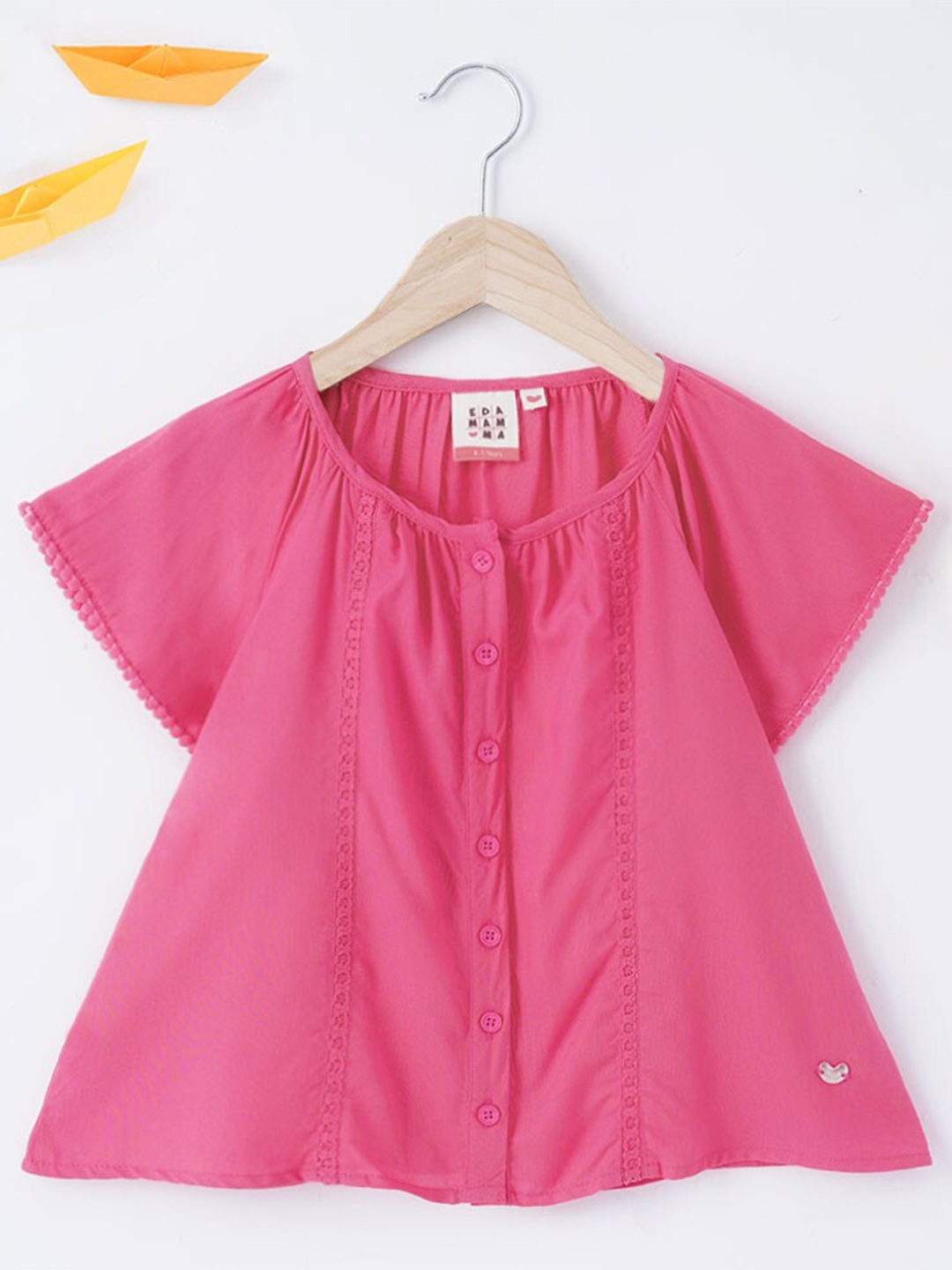 

Ed-a-Mamma Girls Pink Solid Top