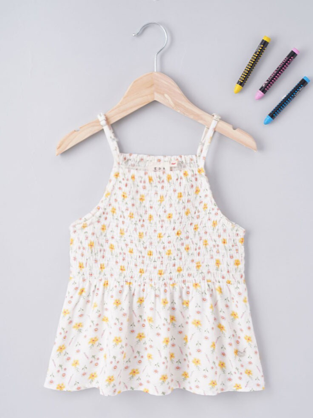 

Ed-a-Mamma Off White Floral Print Top