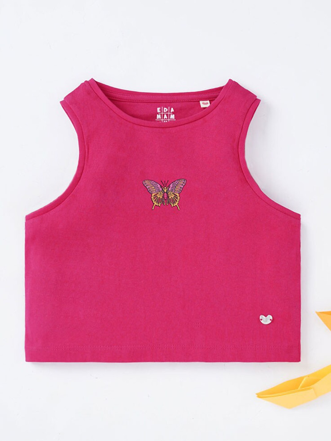 

Ed-a-Mamma Girls Pink Butterfly Print T-shirt