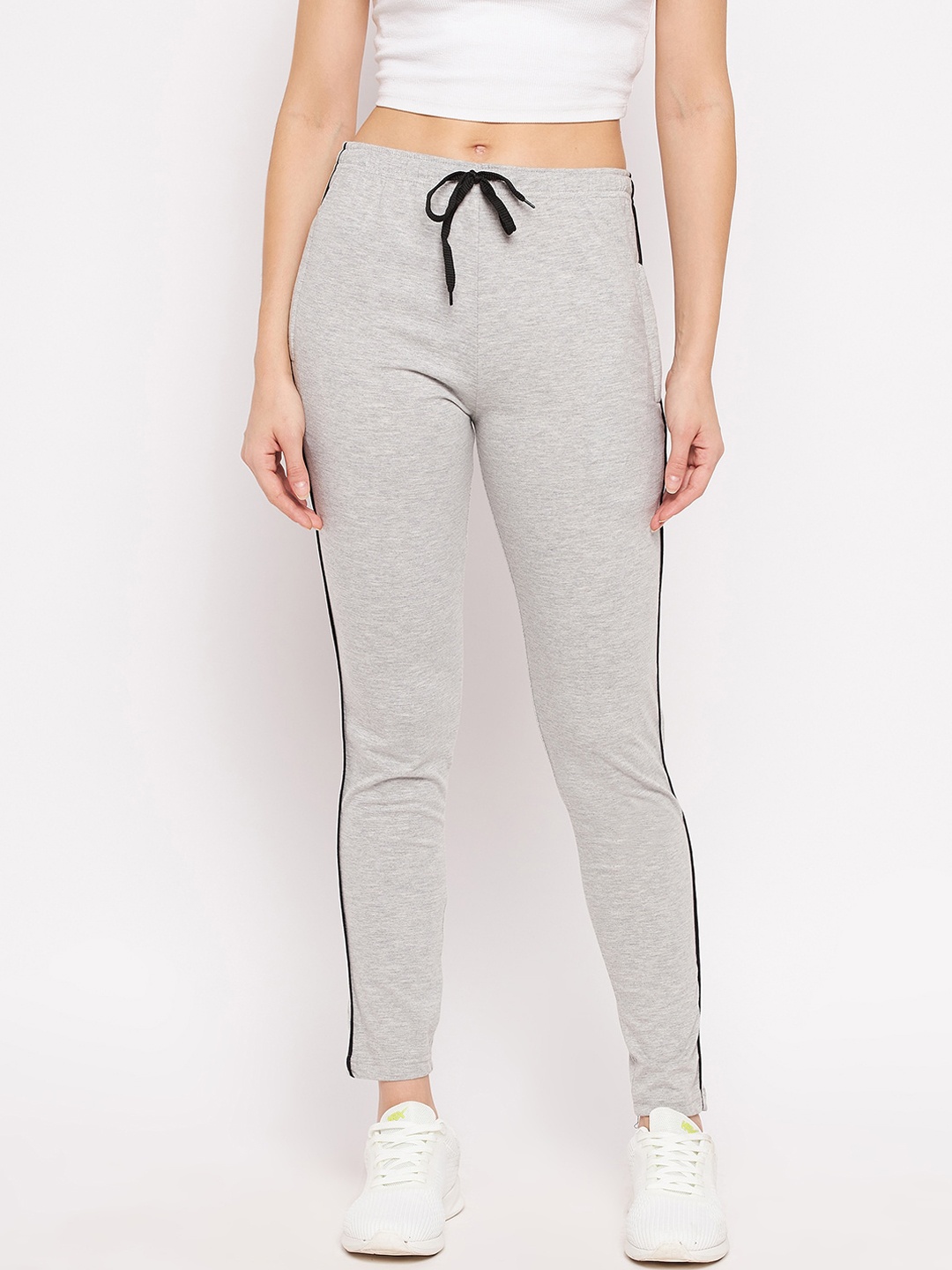 

Bitterlime Women Grey Solid Track Pants