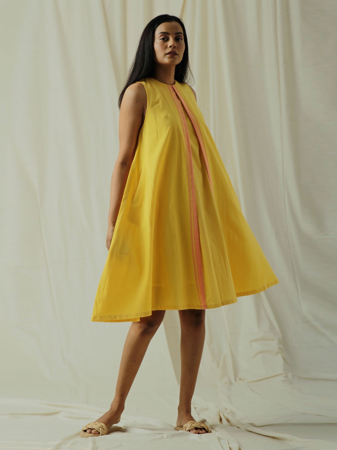 

the kaatn trail Yellow A-Line Dress