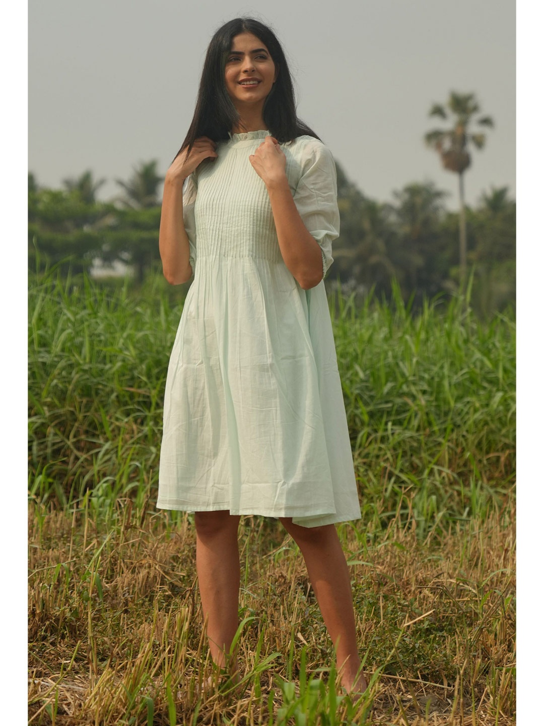 

the kaatn trail Sea Green A-Line Dress