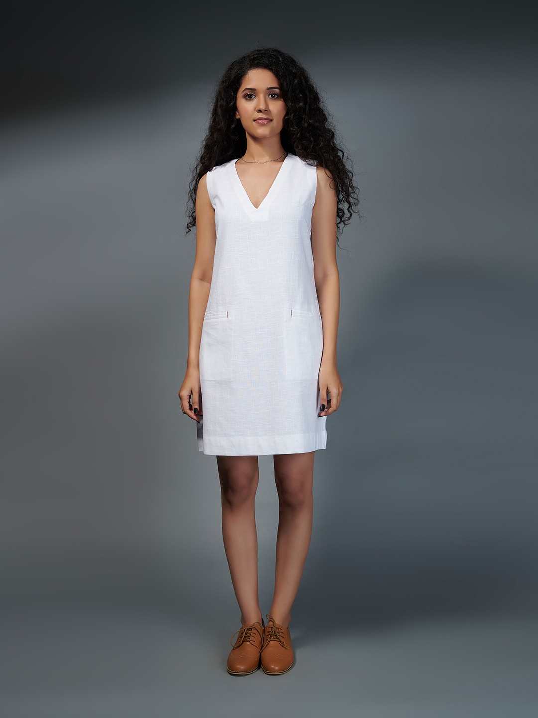 

the kaatn trail White Organic Cotton Sheath Dress