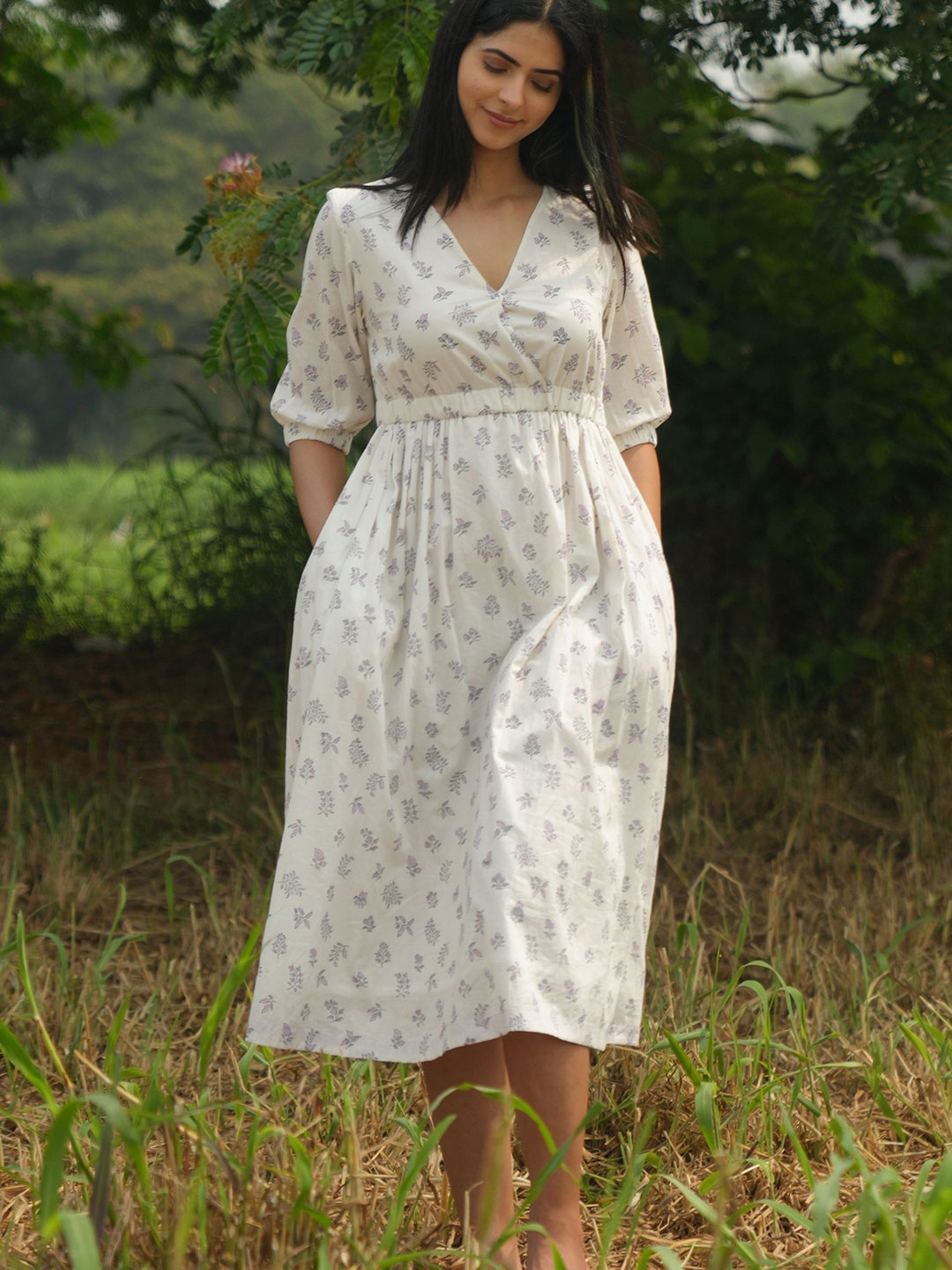 

the kaatn trail Purple Floral Shirt Dress