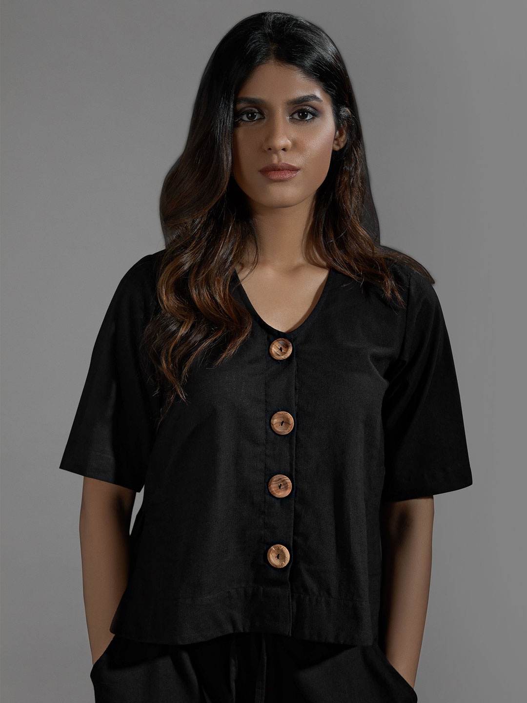 

the kaatn trail Black Shirt Style Top