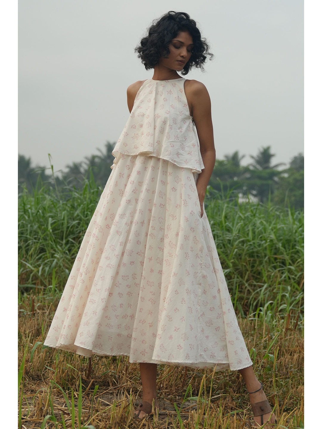 

the kaatn trail Pink Floral A-Line Dress
